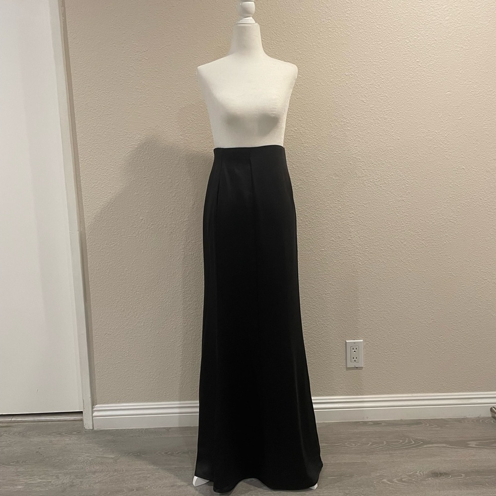 Forever 21 Black Satin Maxi Skirt